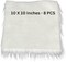FabricLA Faux Fur Fabric - 8 Pieces Square Fur Material Fabric - 10” X 10” Inches (25cm x 25cm) - Shaggy Fur Patches Fabric Cuts Chair Cover Seat Cushion for DIY Craft - White